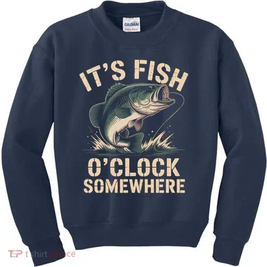 It's Fish O'Clock Somewhere Kids Sweatshirt