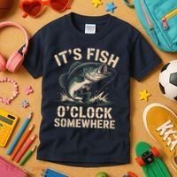It's Fish O'Clock Somewhere Kids T-Shirt thumb 3