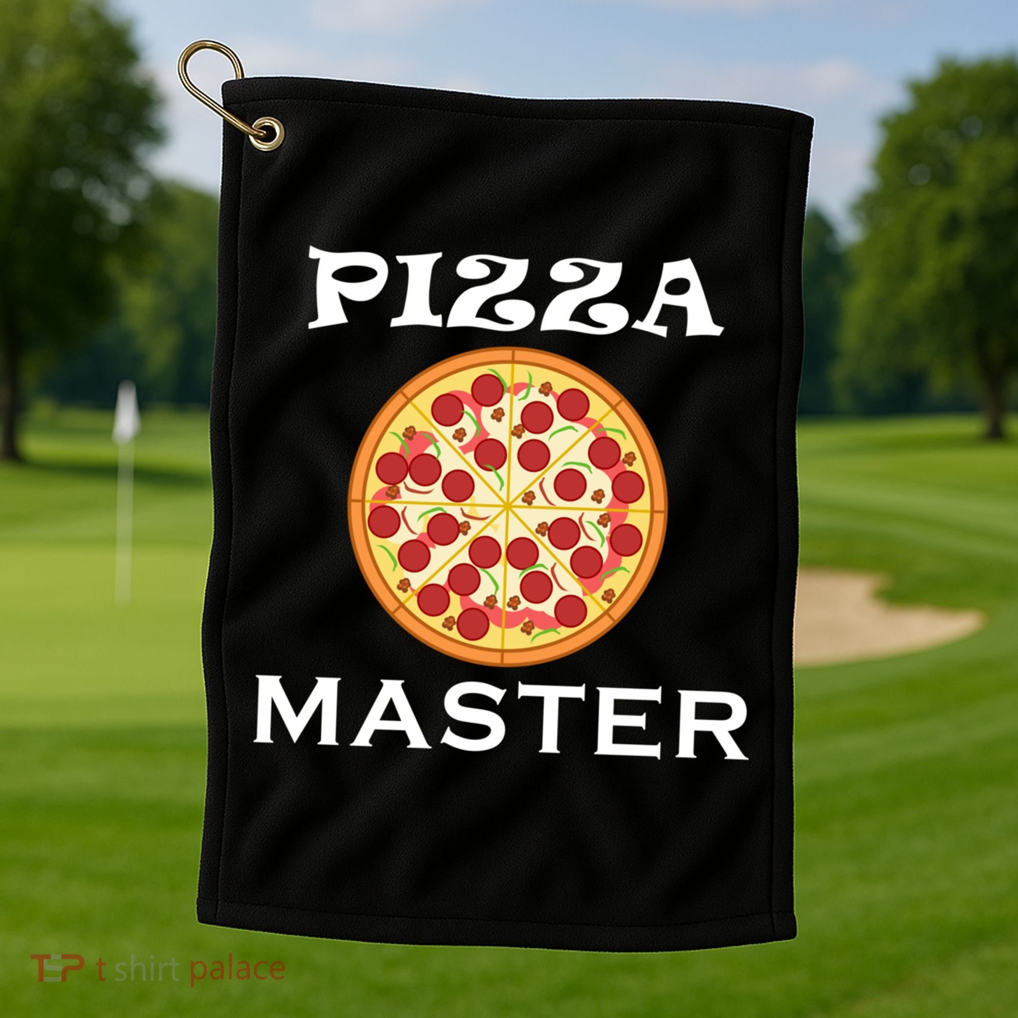Italian Food Pizza Making Funny Pizza Master Gift Golf Towel