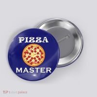 Italian Food Pizza Making Funny Pizza Master Gift Button thumb 0