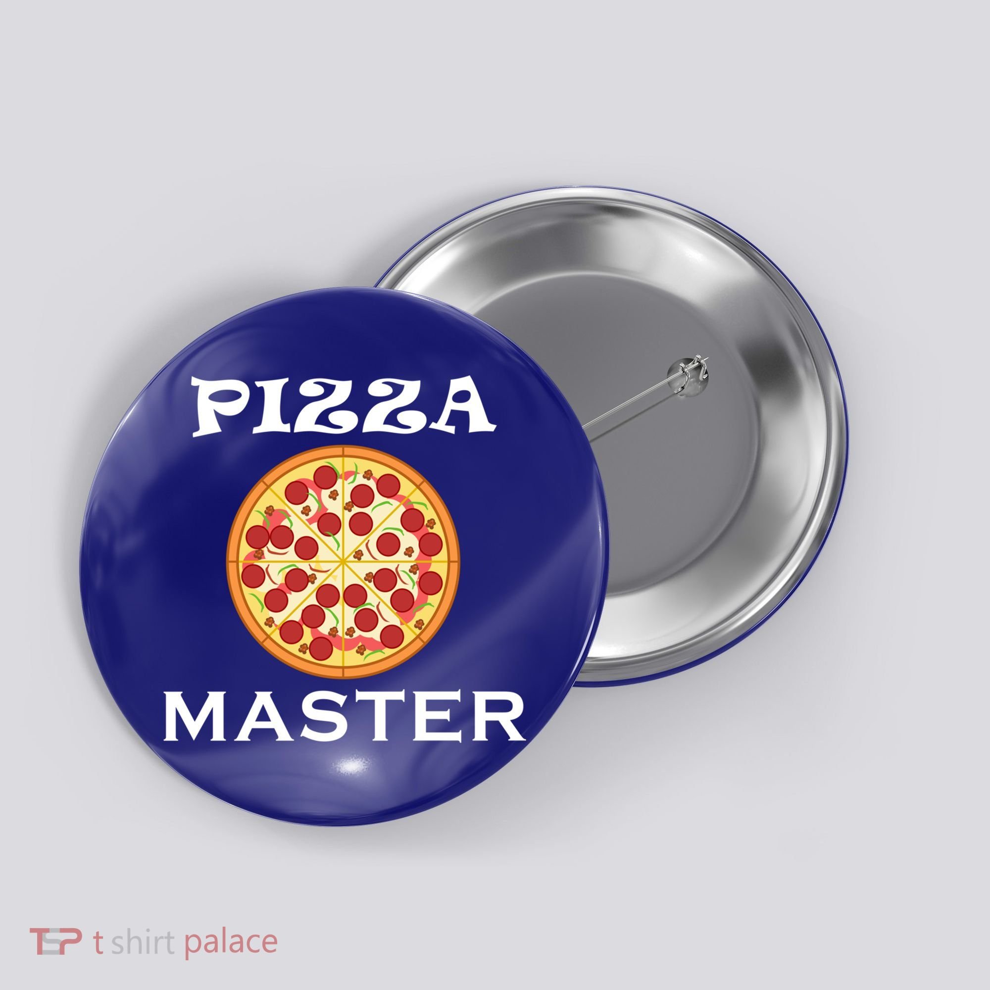 Italian Food Pizza Making Funny Pizza Master Gift Button