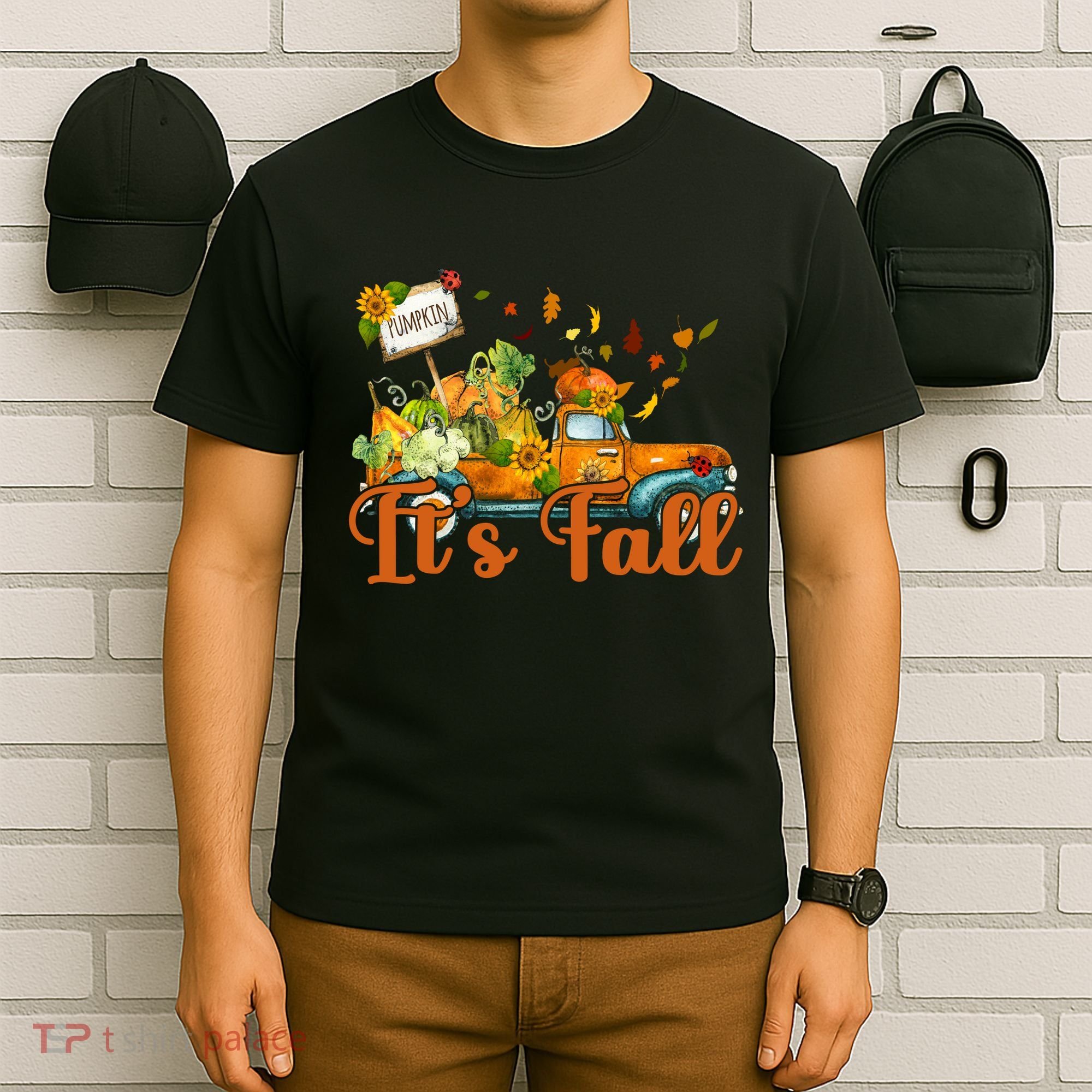 Its Fall Pumpkin Vintage Truck T-Shirt