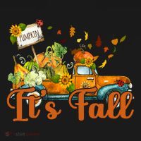 Its Fall Pumpkin Vintage Truck T-Shirt thumb 7