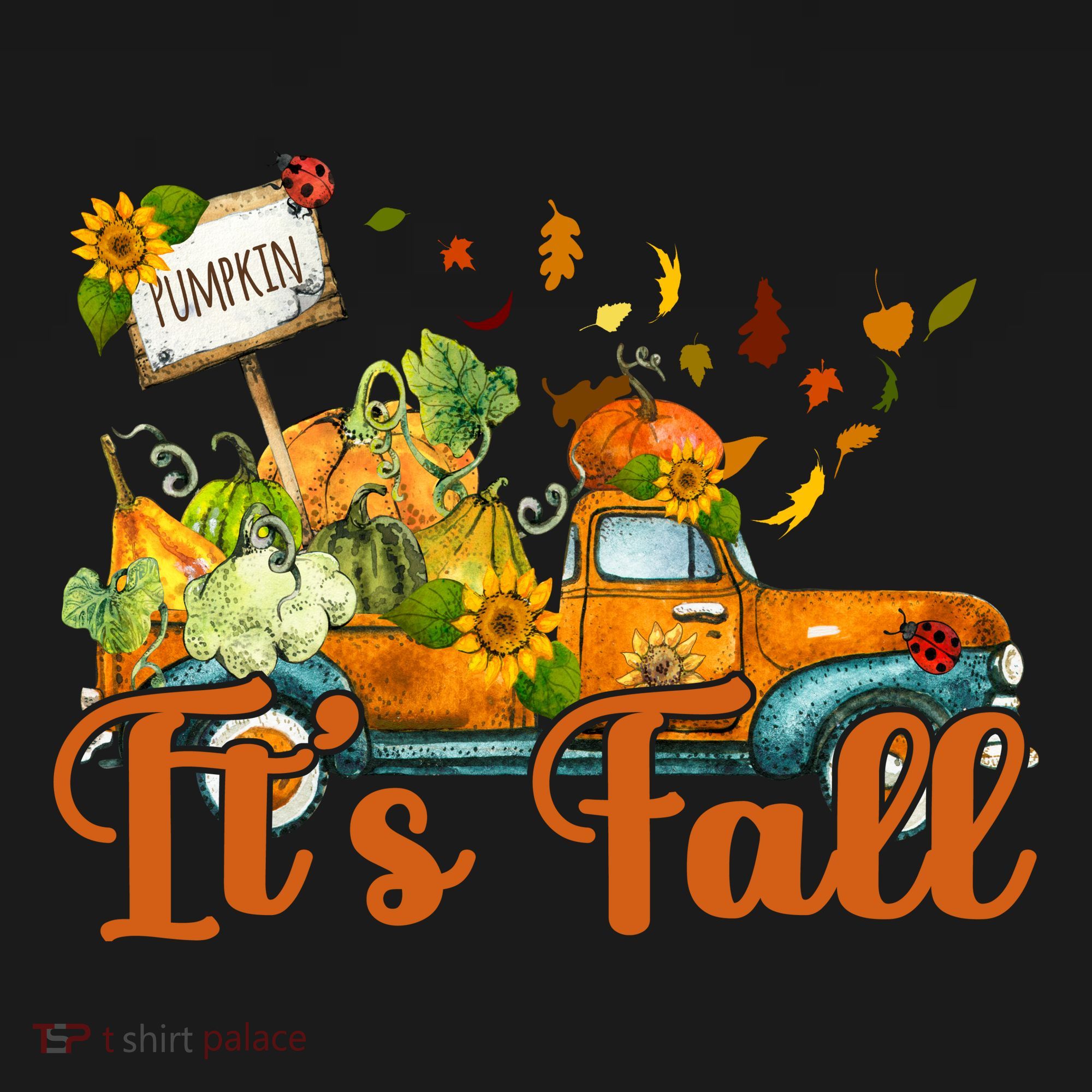 Its Fall Pumpkin Vintage Truck T-Shirt