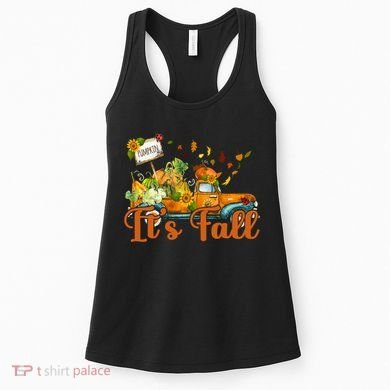 Its Fall Pumpkin Vintage Truck Women's Tank Top
