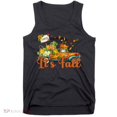 Its Fall Pumpkin Vintage Truck Tank Top
