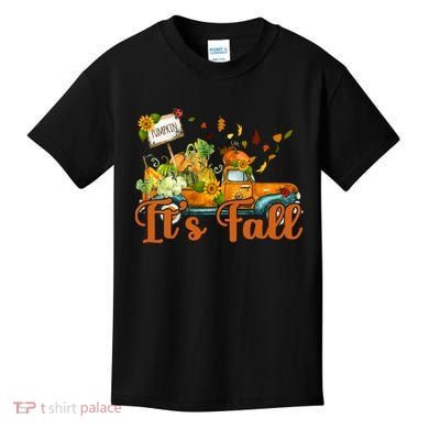 Its Fall Pumpkin Vintage Truck Kids T-Shirt