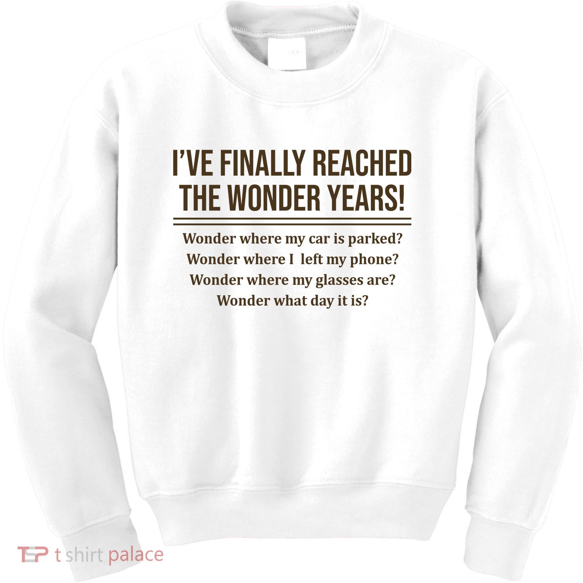 Ive Finally Reached The Wonder Years Funny Kids Sweatshirt