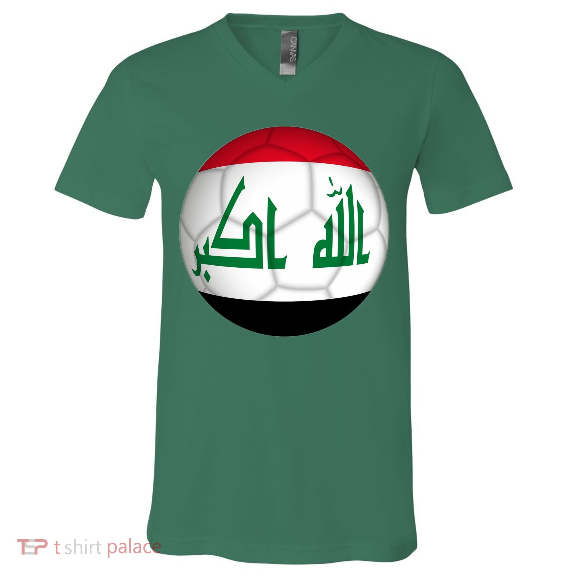 Iraqi Futbol Soccer Team V-Neck T-Shirt