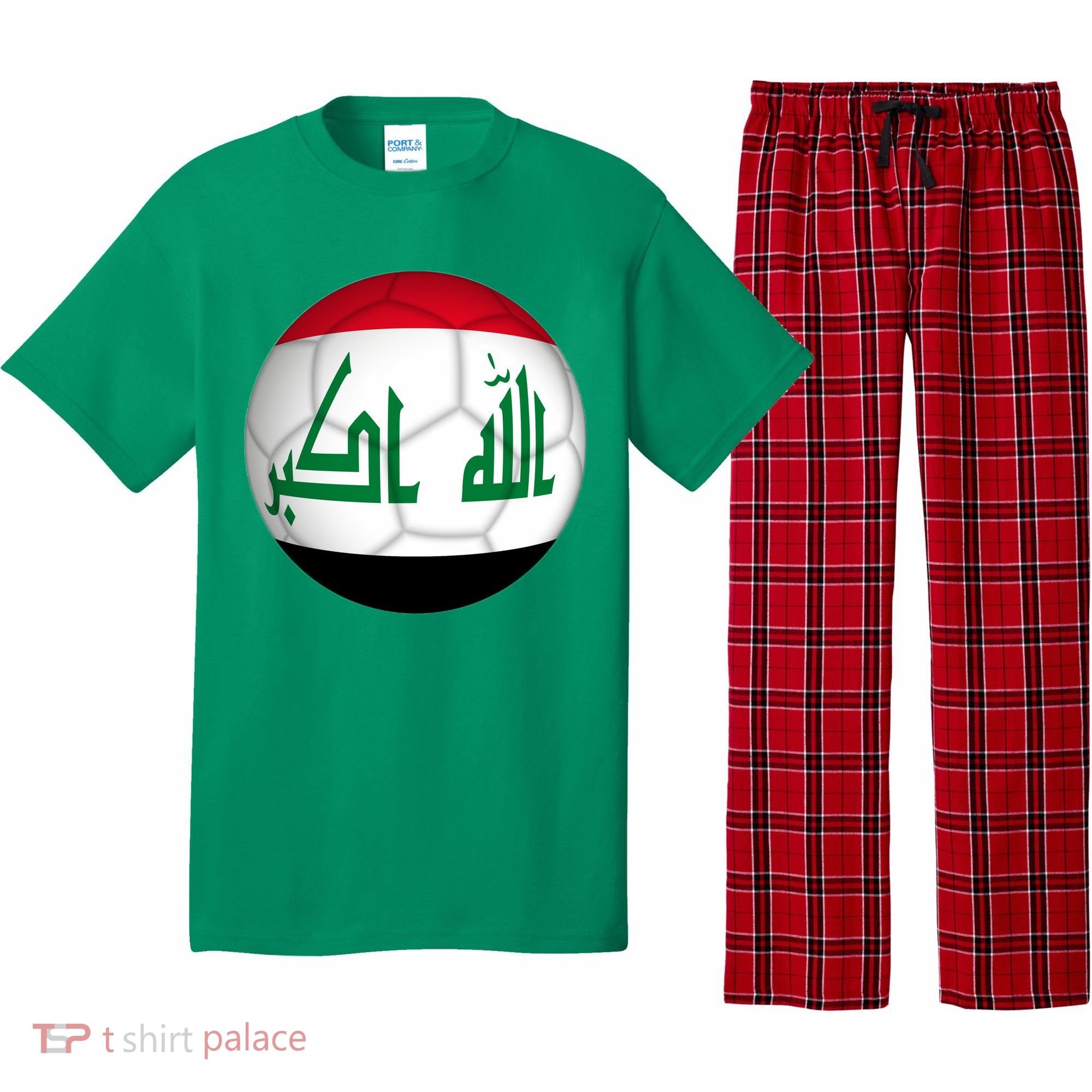 Iraqi Futbol Soccer Team Pajama Set