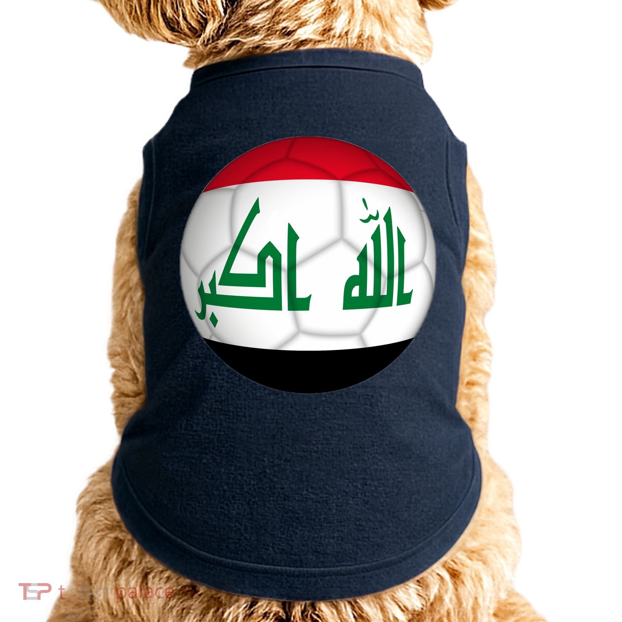 Iraqi Futbol Soccer Team Front And Back Doggie Tank