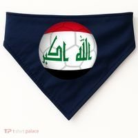 Iraqi Futbol Soccer Team Front And Back USA-Made Doggie Bandana thumb 0