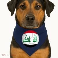 Iraqi Futbol Soccer Team Front And Back USA-Made Doggie Bandana thumb 2