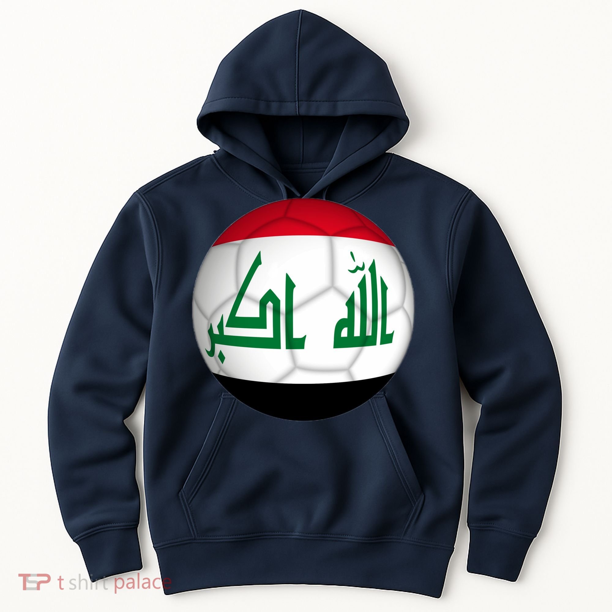 Iraqi Futbol Soccer Team Front And Back Hoodie