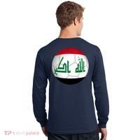 Iraqi Futbol Soccer Team Front And Back Long Sleeve Shirt thumb 1