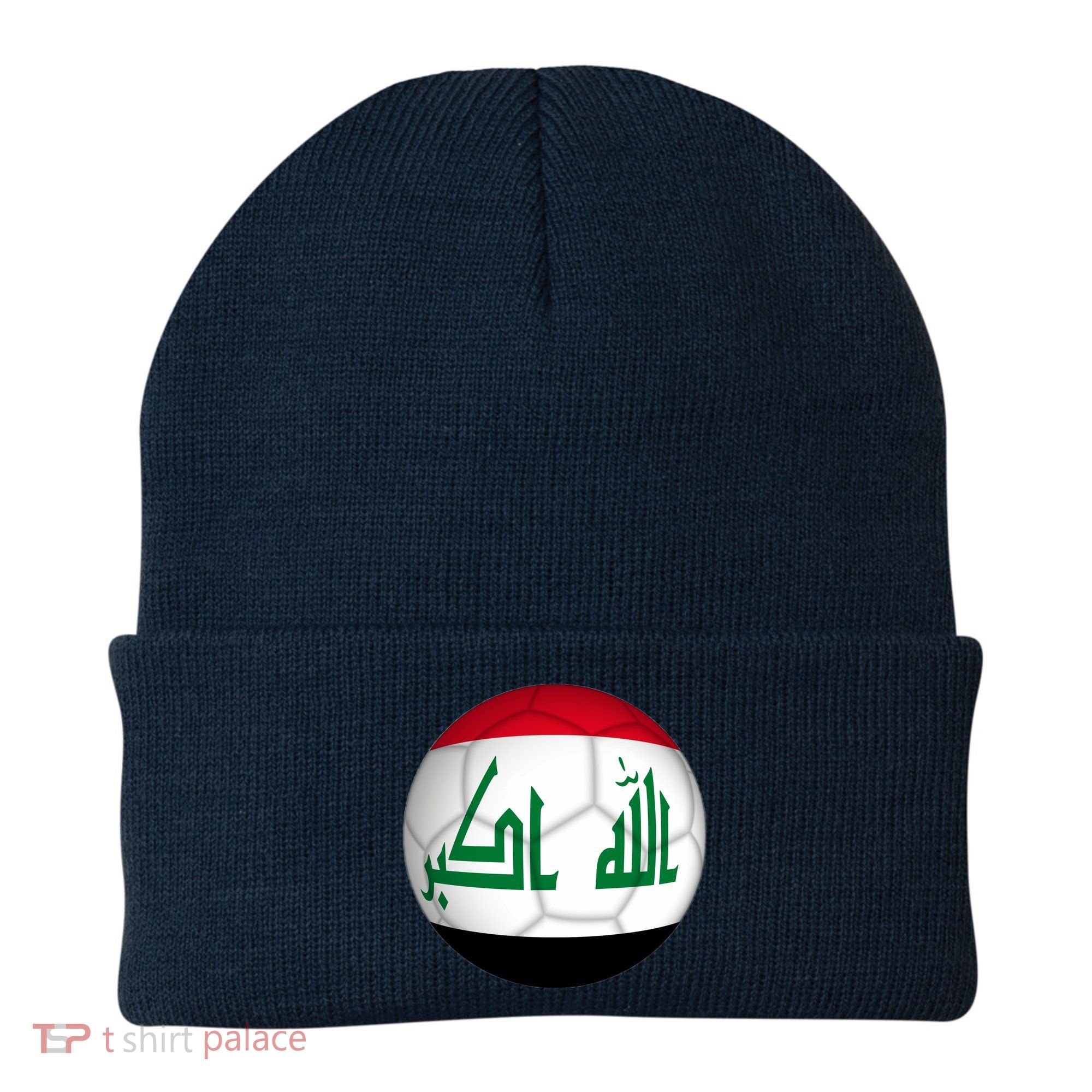 Iraqi Futbol Soccer Team Front And Back Beanie