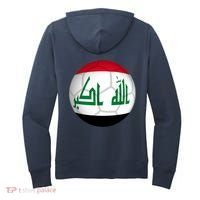 Iraqi Futbol Soccer Team Front And Back Women's Hoodie thumb 1