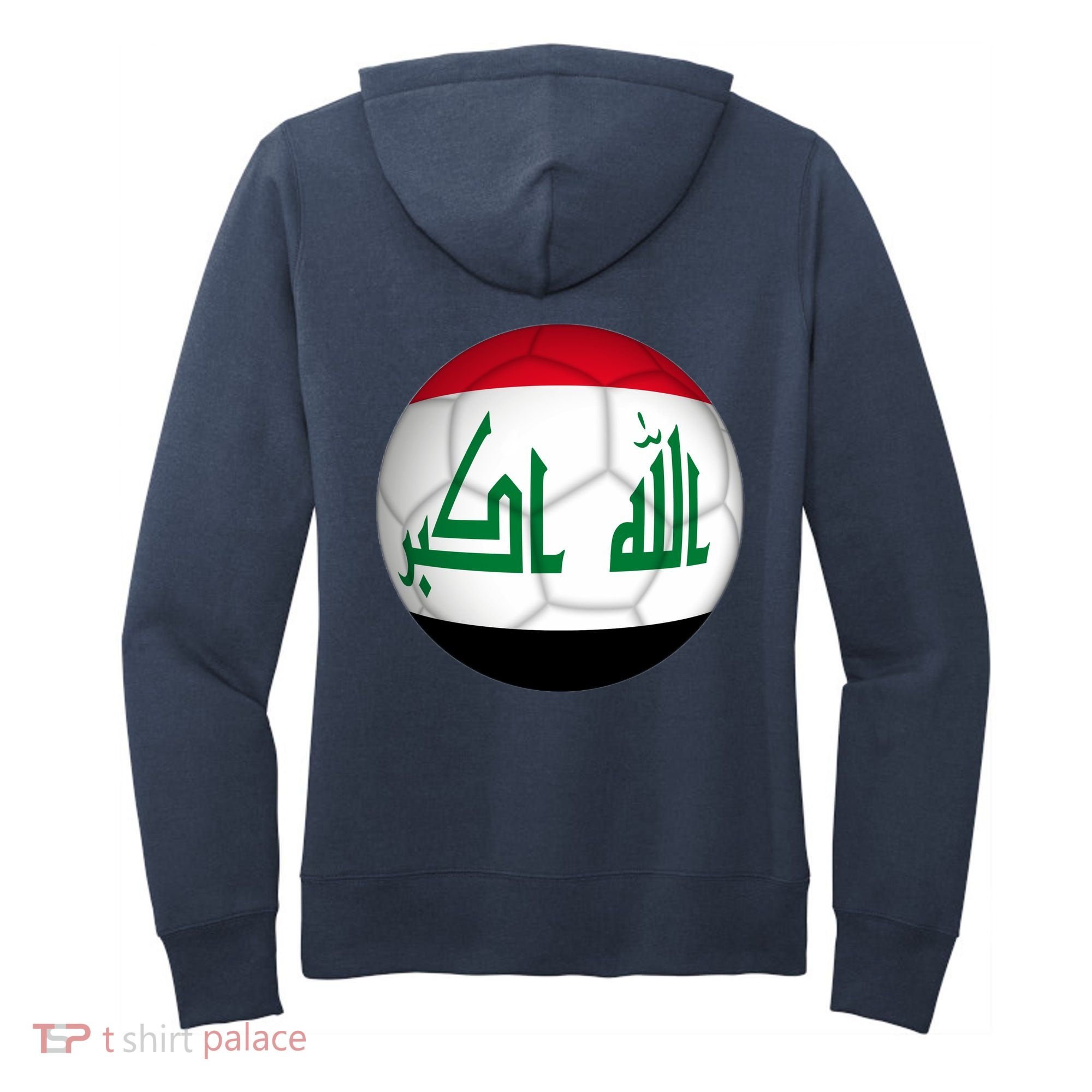 Iraqi Futbol Soccer Team Front And Back Women's Hoodie