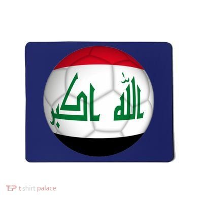 Iraqi Futbol Soccer Team Front And Back Mousepad
