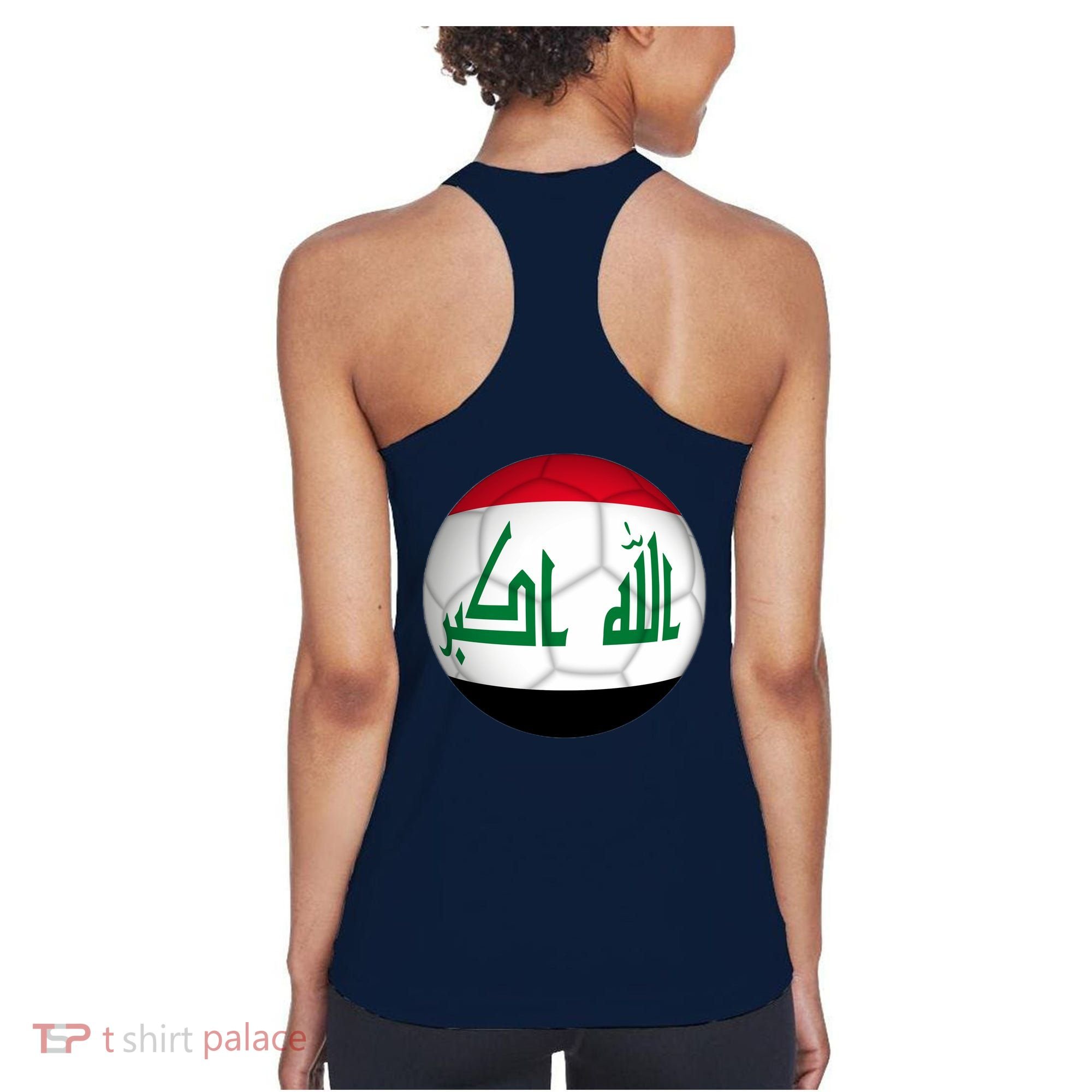 Iraqi Futbol Soccer Team Front And Back Women's Tank Top