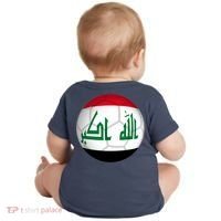 Iraqi Futbol Soccer Team Front And Back Baby Bodysuit thumb 1