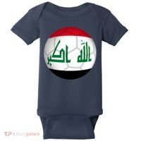 Iraqi Futbol Soccer Team Front And Back Baby Bodysuit thumb 0