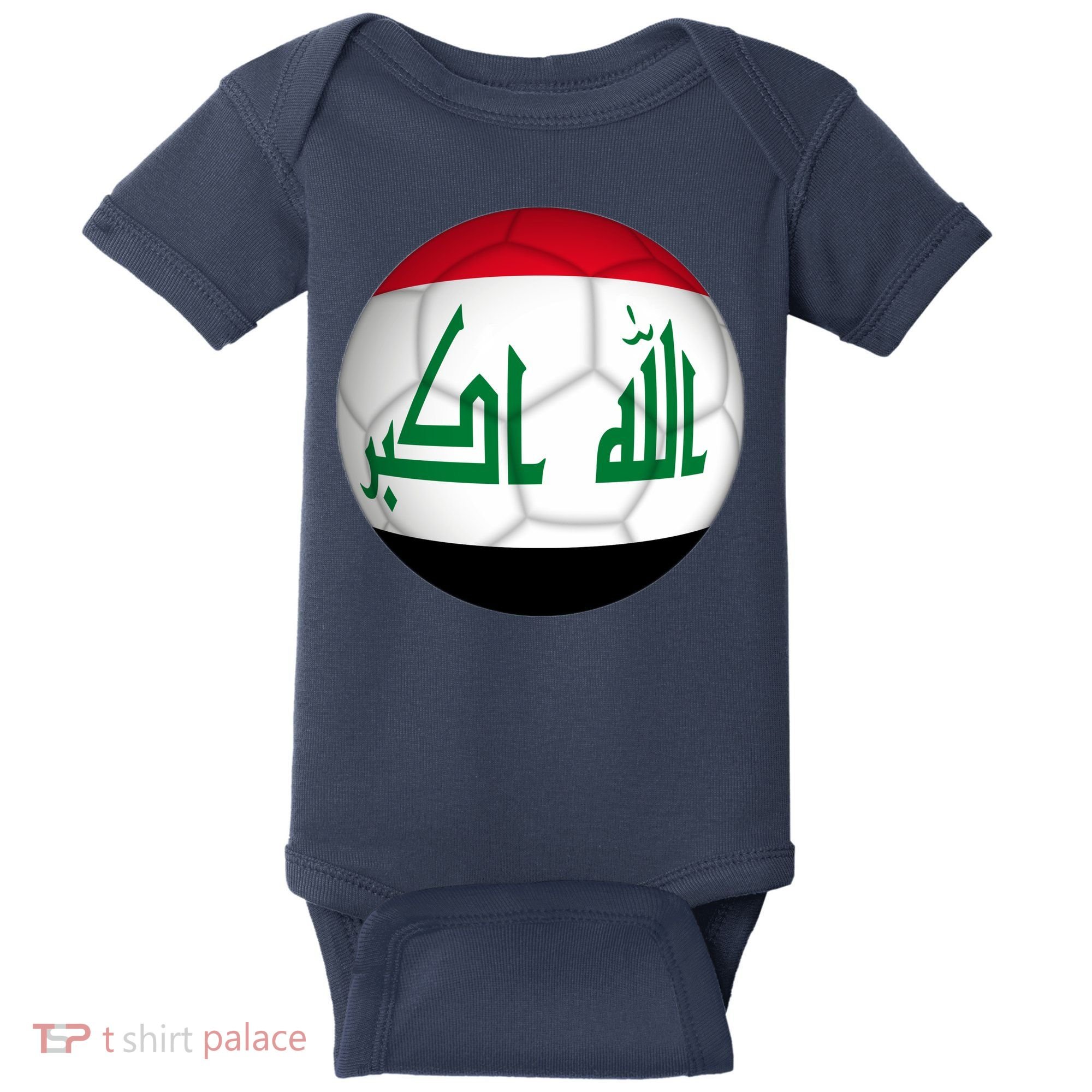 Iraqi Futbol Soccer Team Front And Back Baby Bodysuit