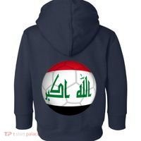 Iraqi Futbol Soccer Team Front And Back Toddler Hoodie thumb 1