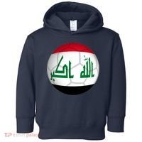 Iraqi Futbol Soccer Team Front And Back Toddler Hoodie thumb 0