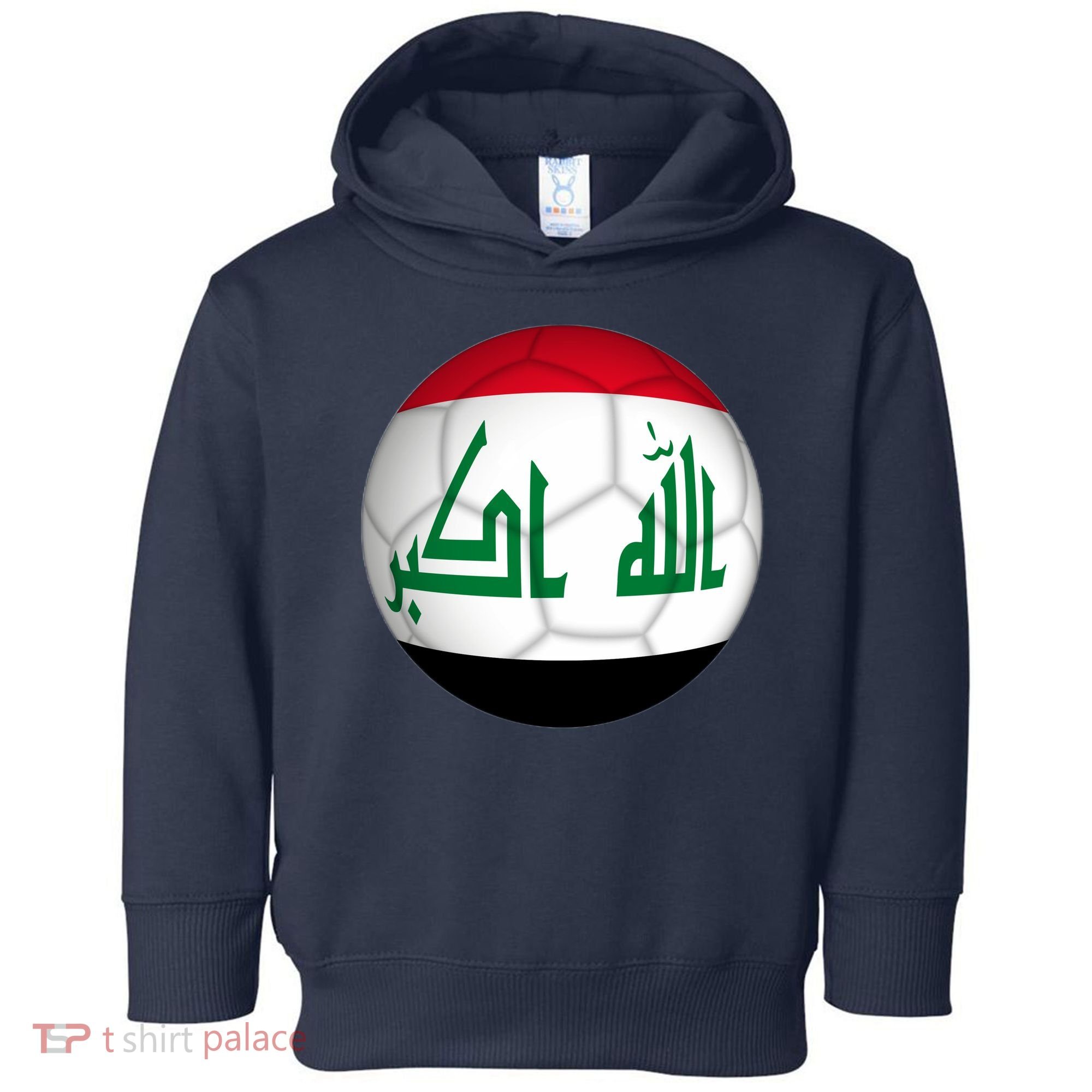 Iraqi Futbol Soccer Team Front And Back Toddler Hoodie