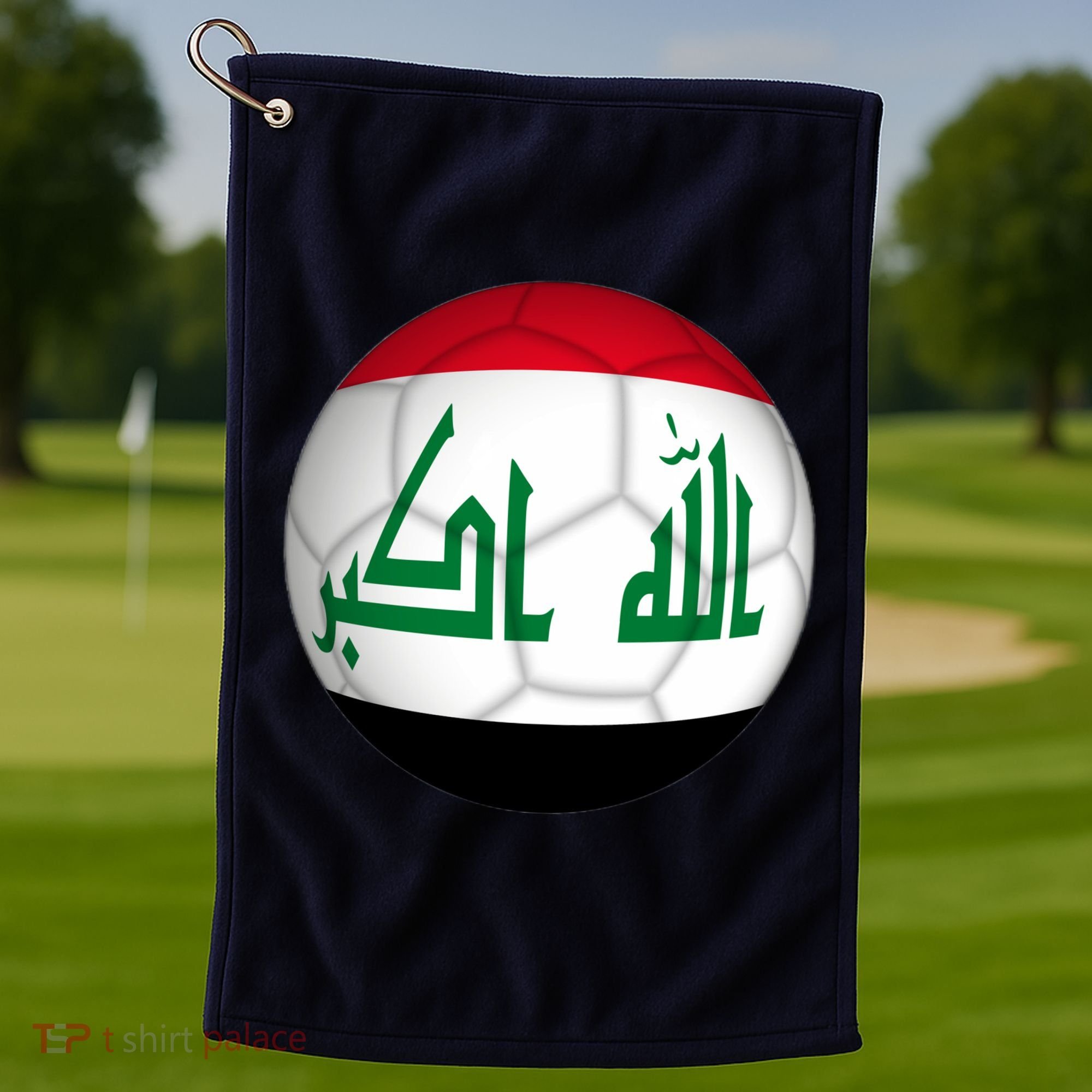 Iraqi Futbol Soccer Team Front And Back Golf Towel