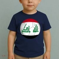 Iraqi Futbol Soccer Team Front And Back Toddler T-Shirt thumb 2
