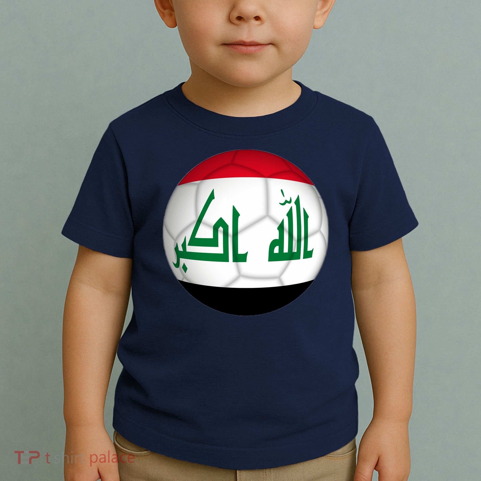 Iraqi Futbol Soccer Team Front And Back Toddler T-Shirt
