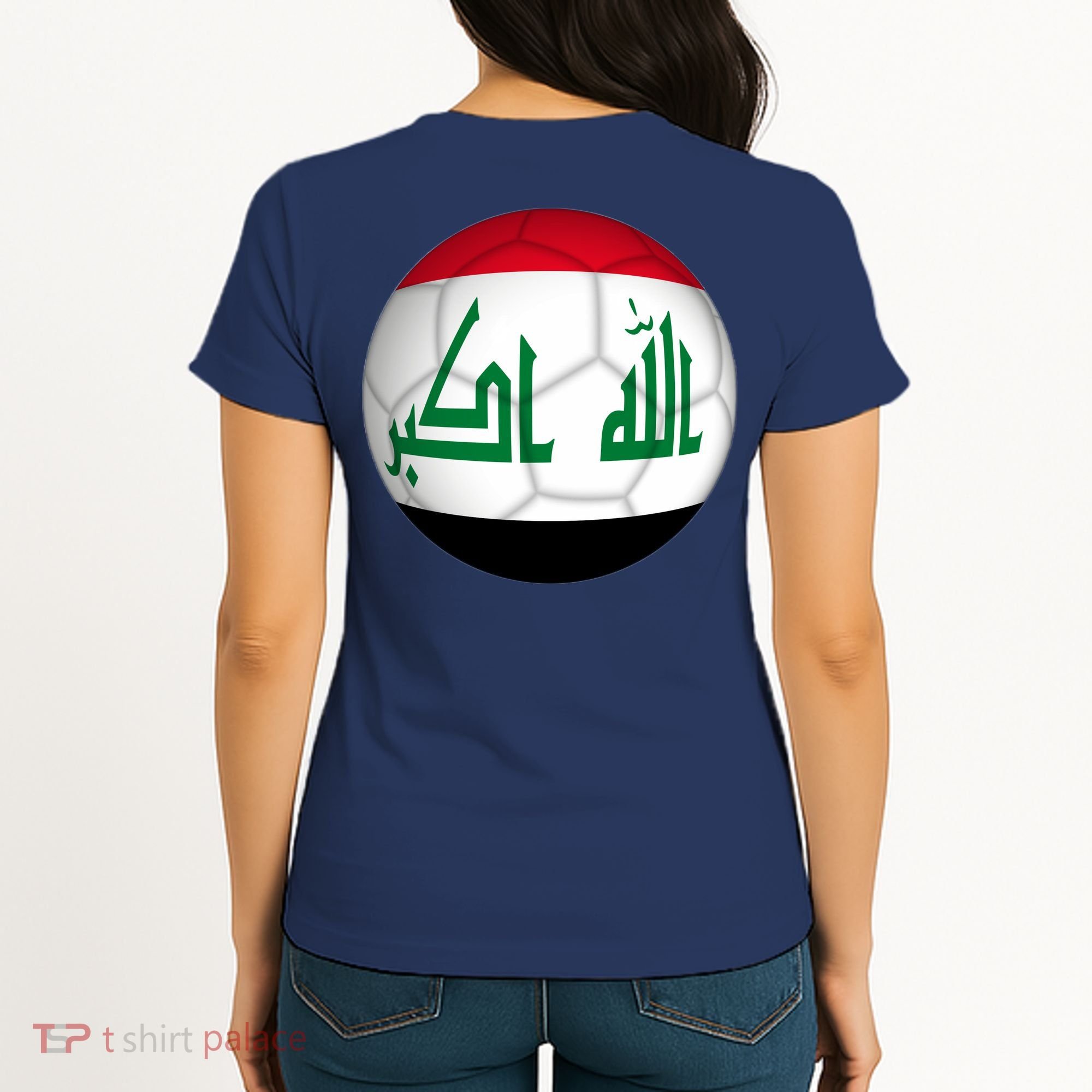 Iraqi Futbol Soccer Team Front And Back Women's T-Shirt