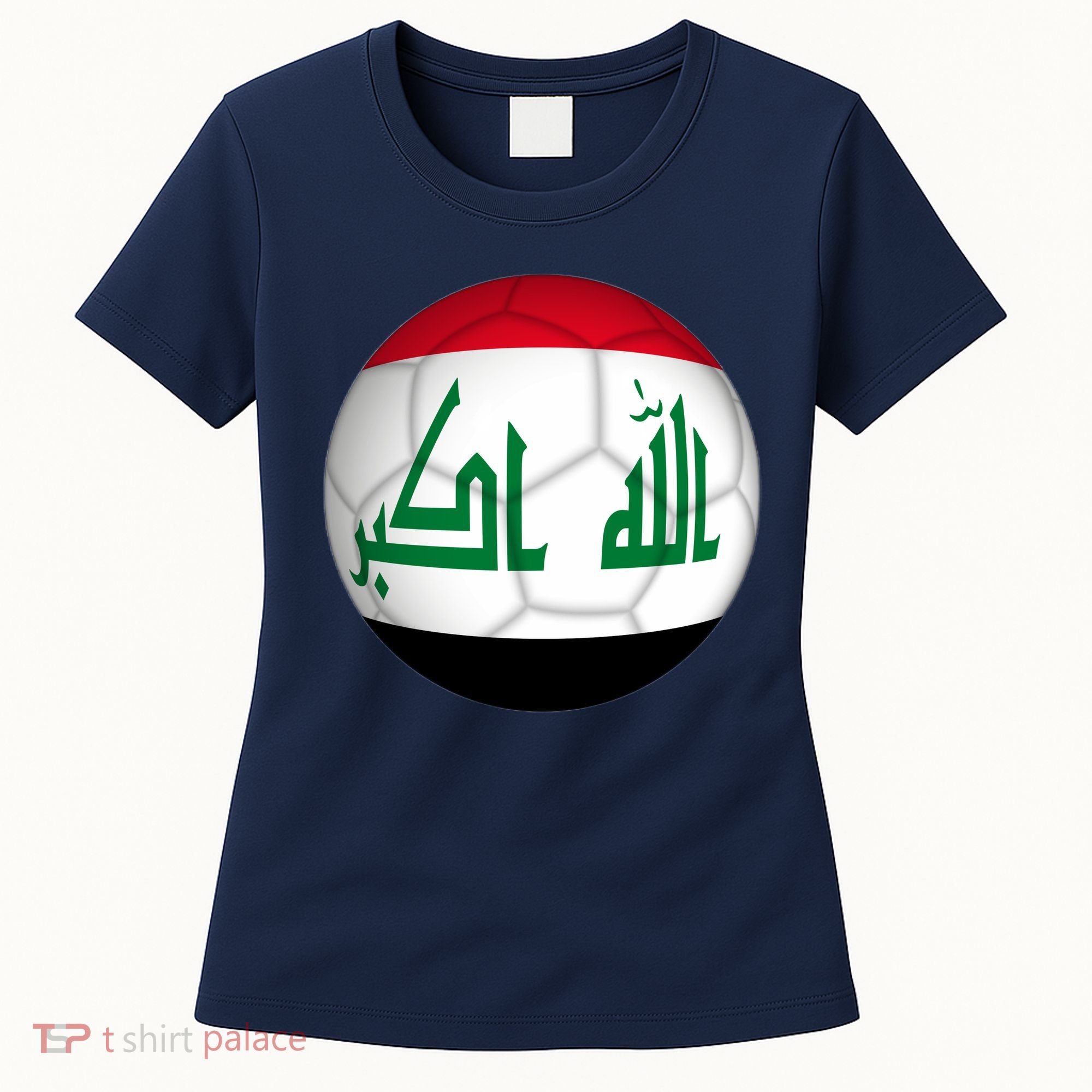 Iraqi Futbol Soccer Team Front And Back Women's T-Shirt