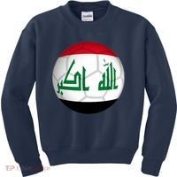 Iraqi Futbol Soccer Team Front And Back Kids Sweatshirt thumb 0