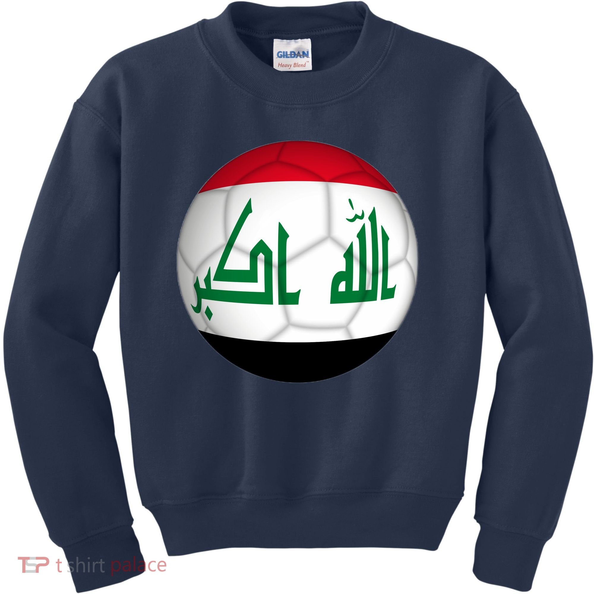 Iraqi Futbol Soccer Team Front And Back Kids Sweatshirt