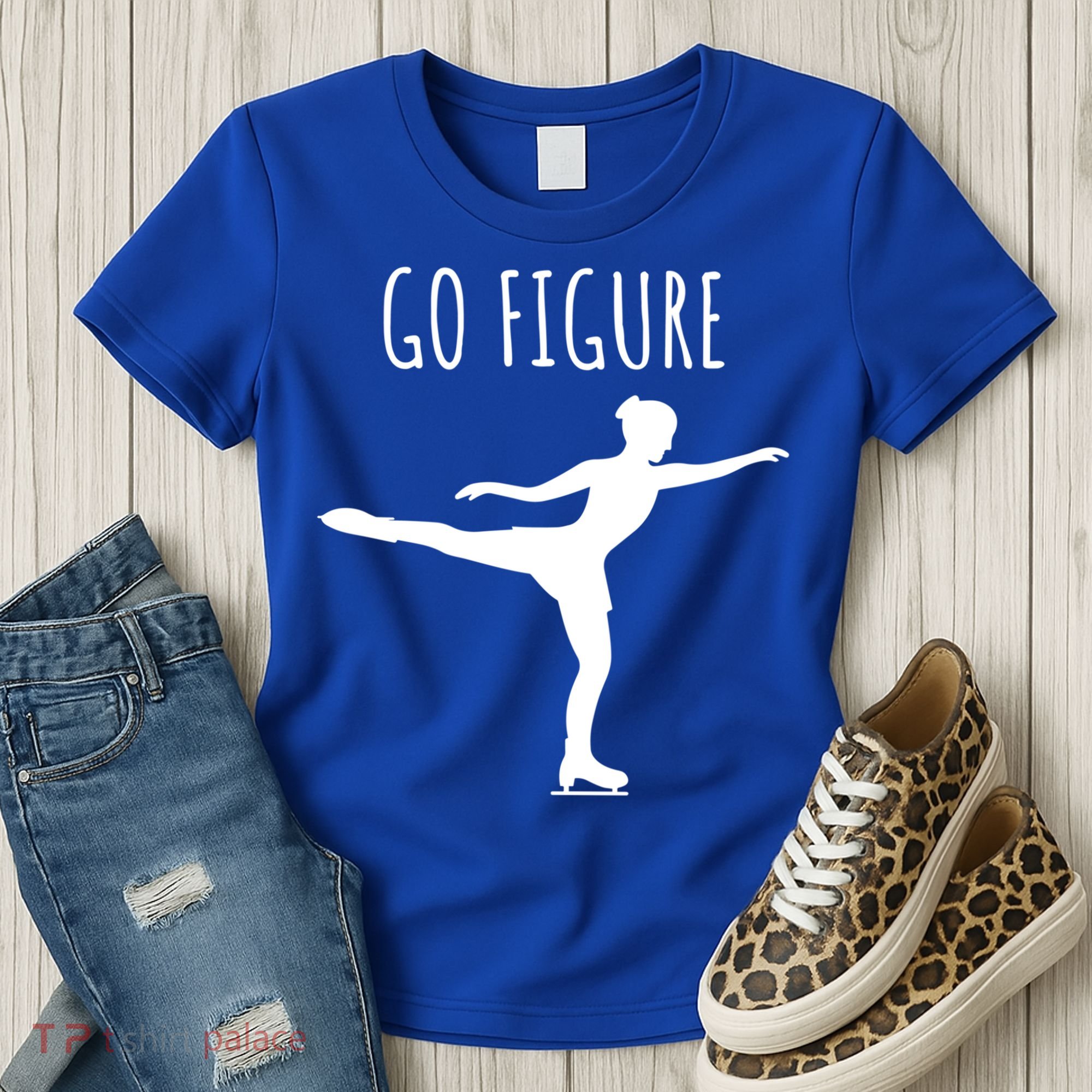 Ice Figure Skating Gift Skater Funny Go Figure Cute Gift Women's T-Shirt