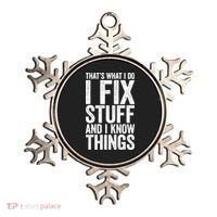 I Fix Stuff And I Know Things Mechanic Ornament thumb 0