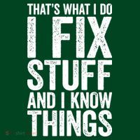 I Fix Stuff And I Know Things Mechanic Long Sleeve Shirt thumb 2