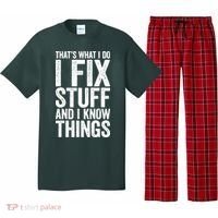 I Fix Stuff And I Know Things Mechanic Pajama Set thumb 0