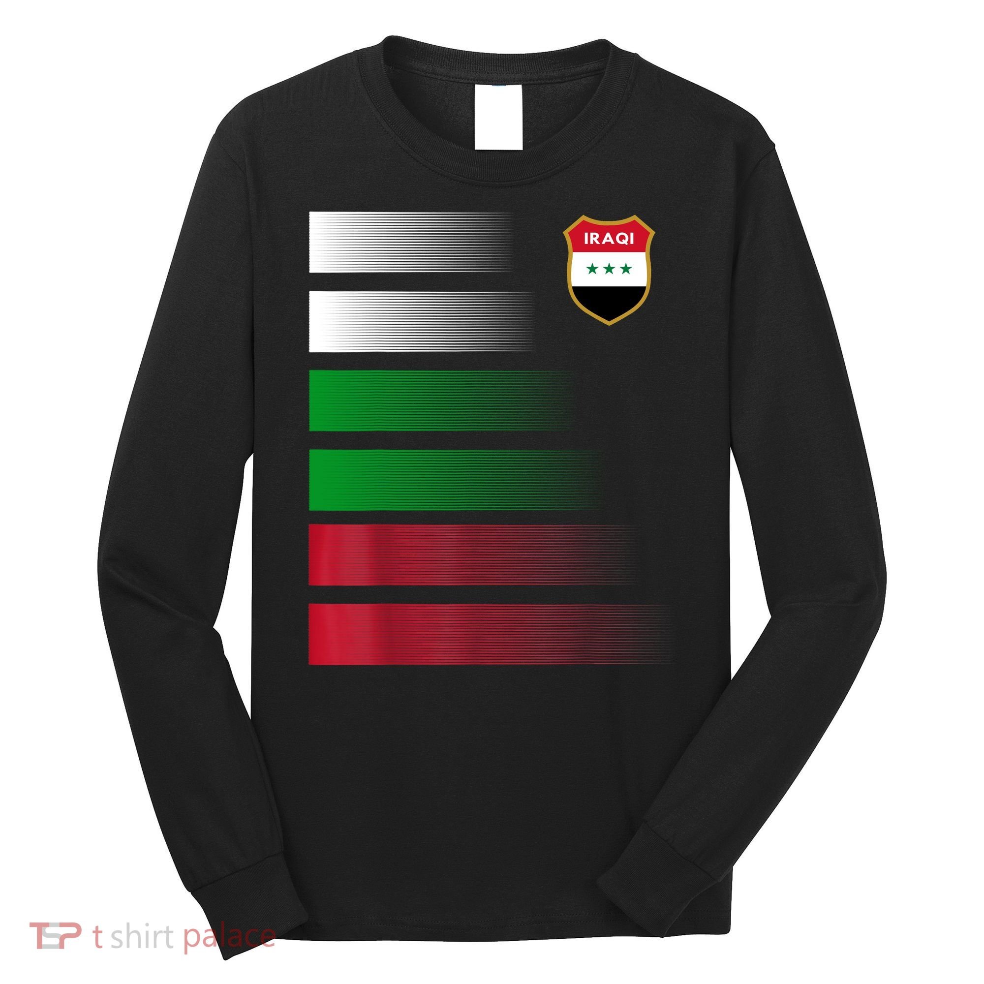 Iraqi Futbol Soccer Jersey Long Sleeve Shirt