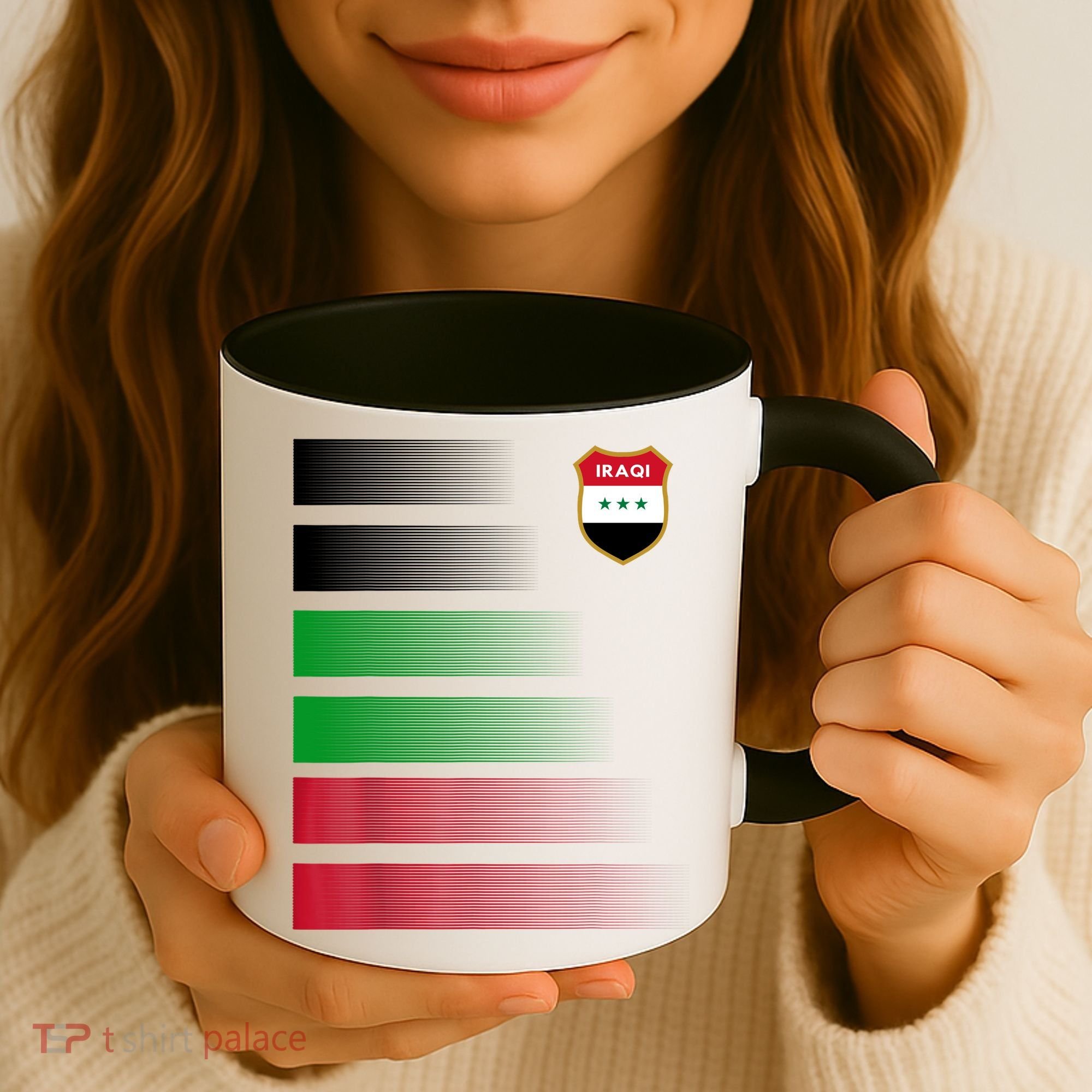 Iraqi Futbol Soccer Jersey Coffee Mug