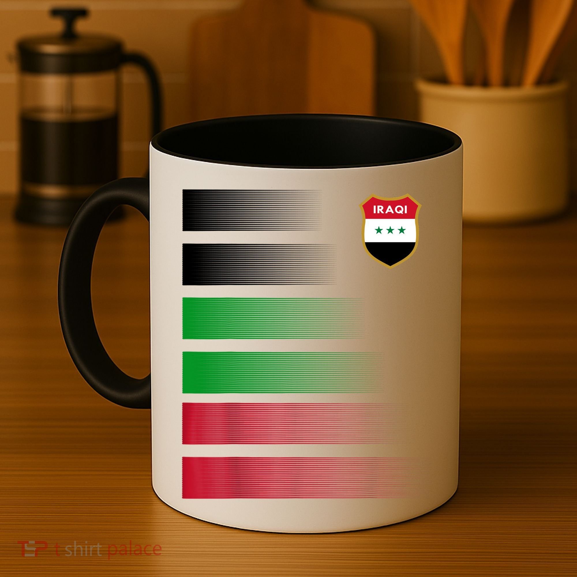 Iraqi Futbol Soccer Jersey Coffee Mug