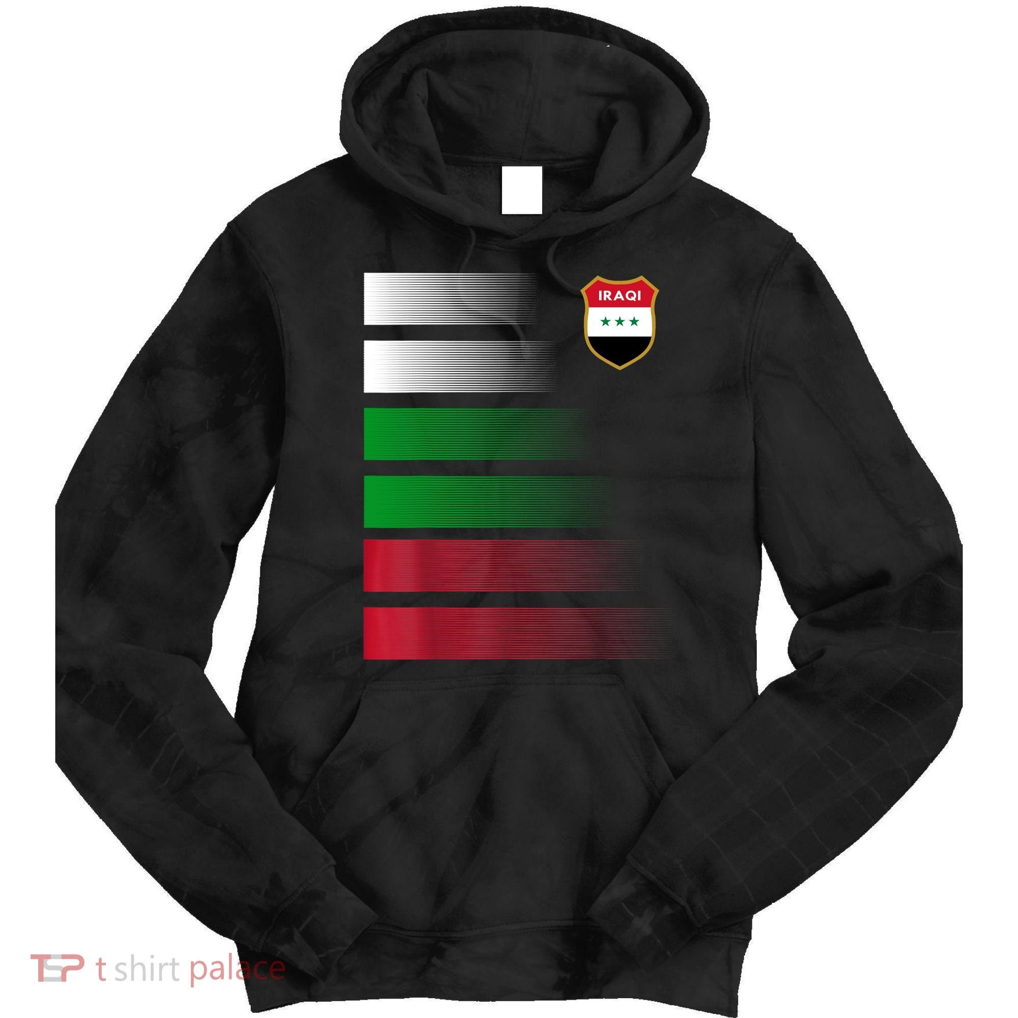 Iraqi Futbol Soccer Jersey Tie Dye Hoodie