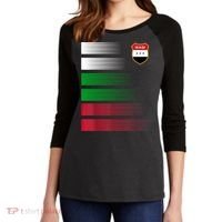Iraqi Futbol Soccer Jersey Women's Tri-Blend 3/4-Sleeve Raglan Shirt thumb 2