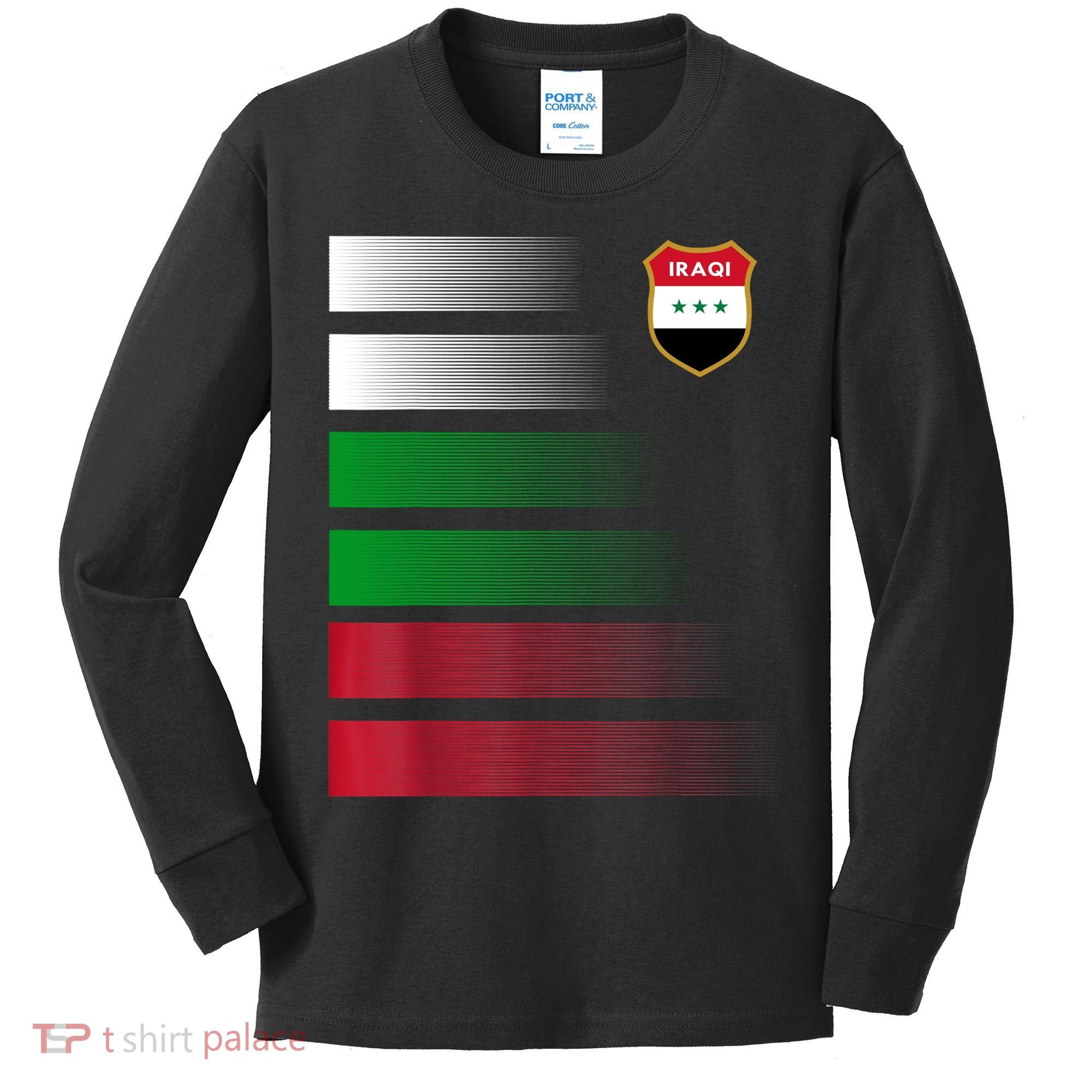 Iraqi Futbol Soccer Jersey Kids Long Sleeve Shirt
