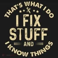 I fix Stuff and I Know ThingsMechanic Engineer Garage Doggie Tank thumb 4