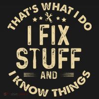 I fix Stuff and I Know ThingsMechanic Engineer Garage Hoodie thumb 2