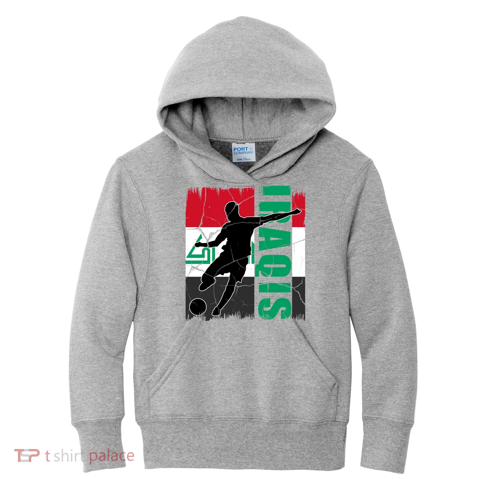 Iraqi Futbol Soccer Player Kids Hoodie